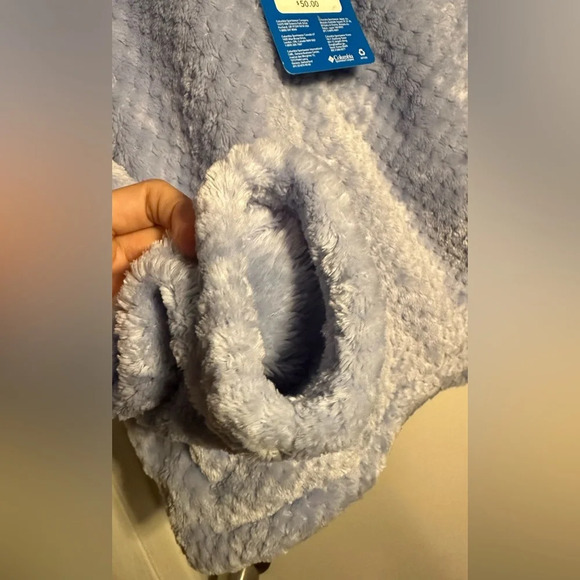 NWT Columbia Fire Side II Sherpa 1/2 Zip Blue Girls Extra Large - Picture 6 of 9